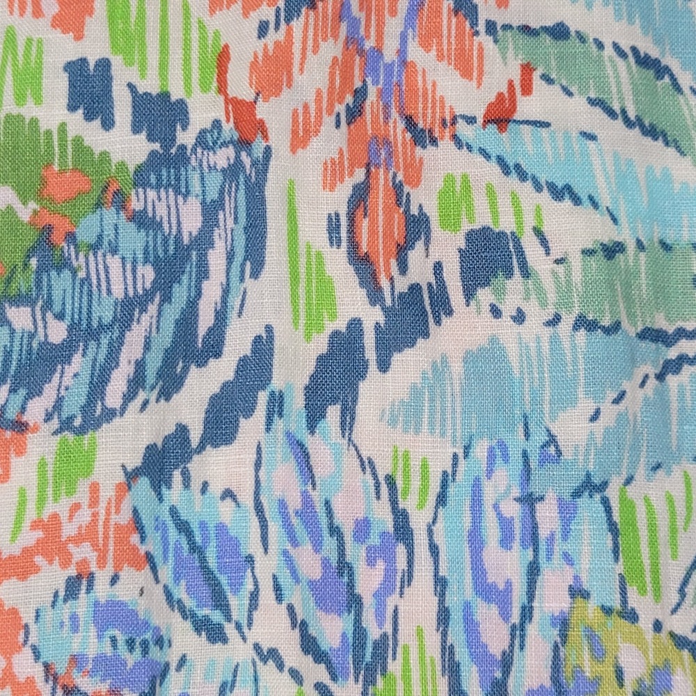 Tommy Bahama Fresca Gardens Button‎ Shirt Mens Medium 100% Linen Floral Colorful - Picture 13 of 16